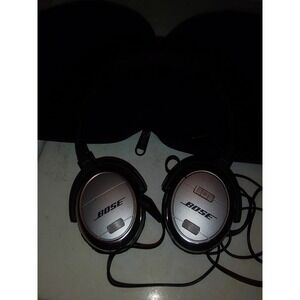 Bose Quiet Comfort 2 Noise Cancellation Headphones Black & Silver With The Bose